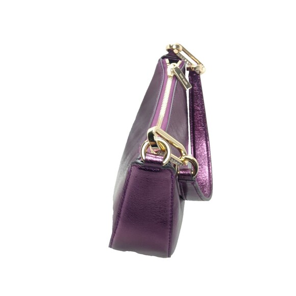 Kate Spade Nina Shoulder Bag Metallic Dark Raspberry MSRP $369 - Picture 3 of 11